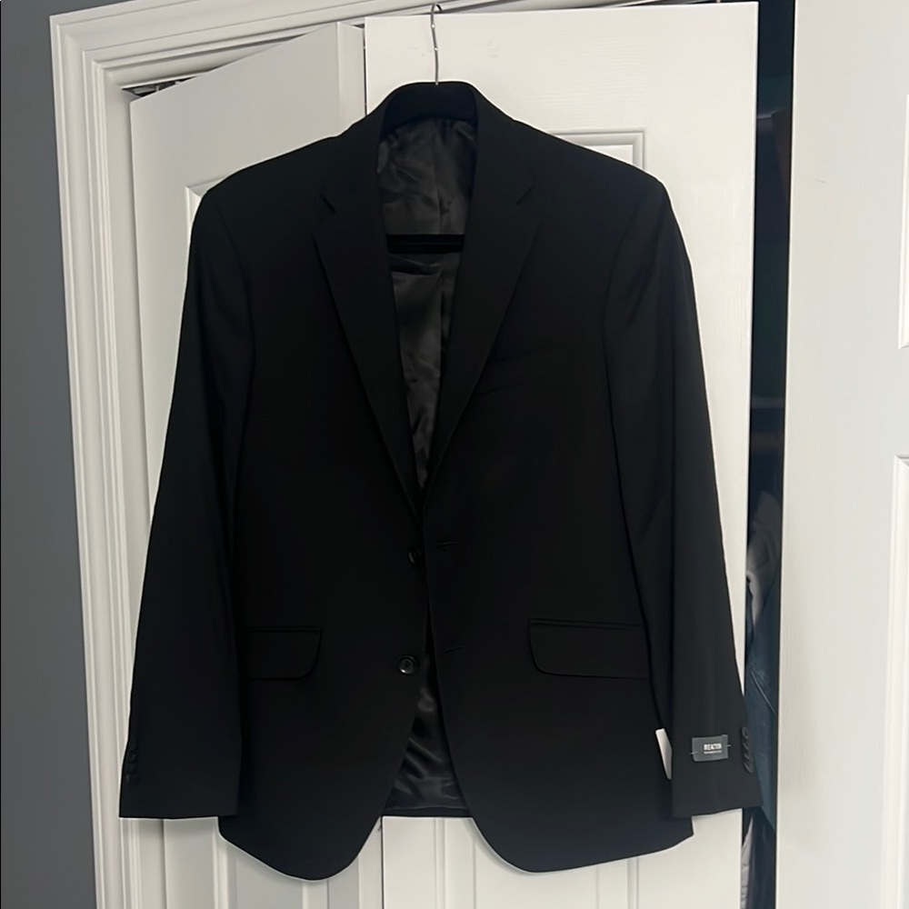 Kenneth Cole Reaction Black Sport Coat Professional Blazer